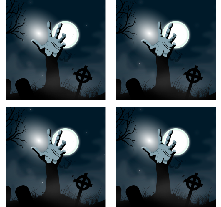 Halloween coaster creepy graveyard hand - TenStickers