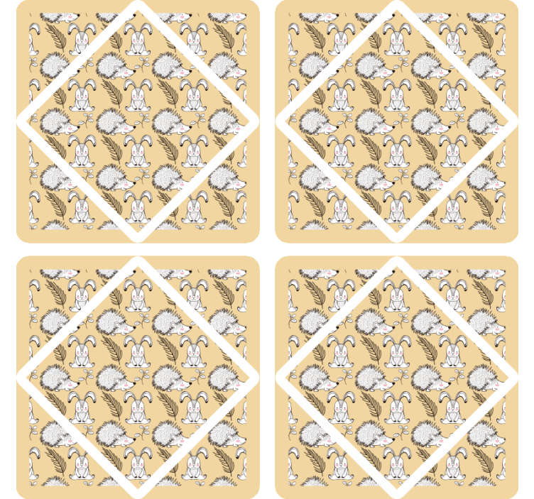 Geek coasters with playful animal designs - TenStickers