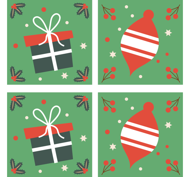 Christmas coaster festive ornament and gift - TenStickers