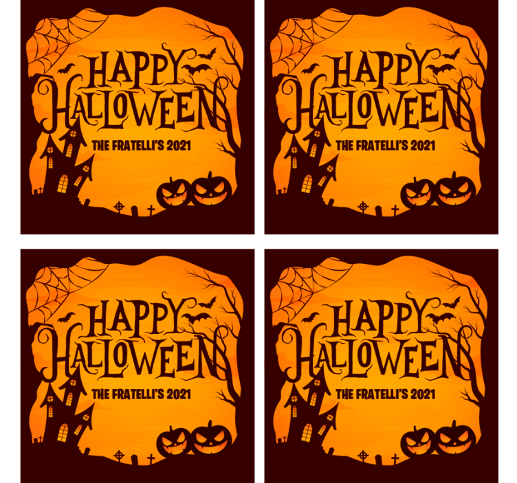 Halloween coaster for a spooky halloween party - TenStickers
