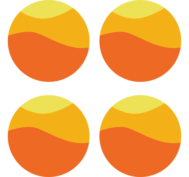 Wavy colorful layers coasters - TenStickers