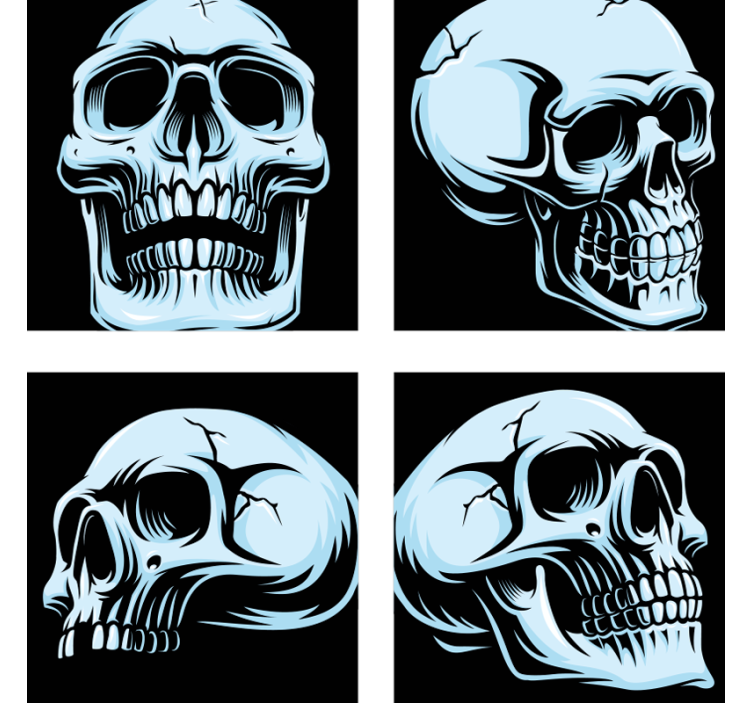 Big skull coaster halloween - TenStickers