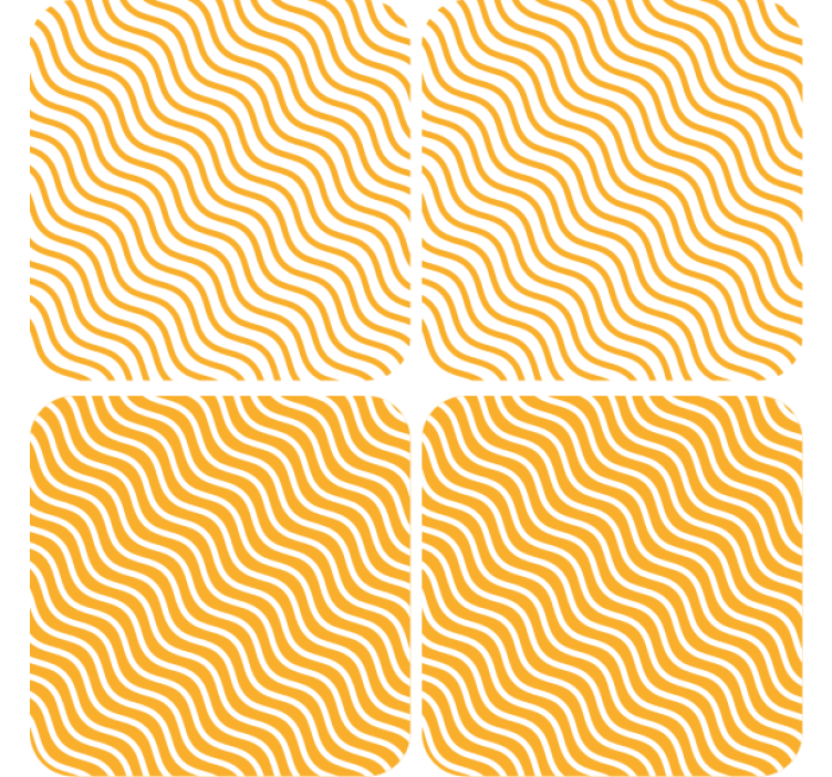 Coasters with wavy pattern surface - TenStickers