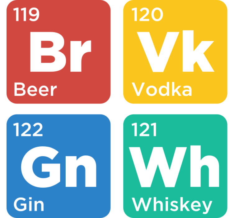 Beer mats beverage element coasters - TenStickers