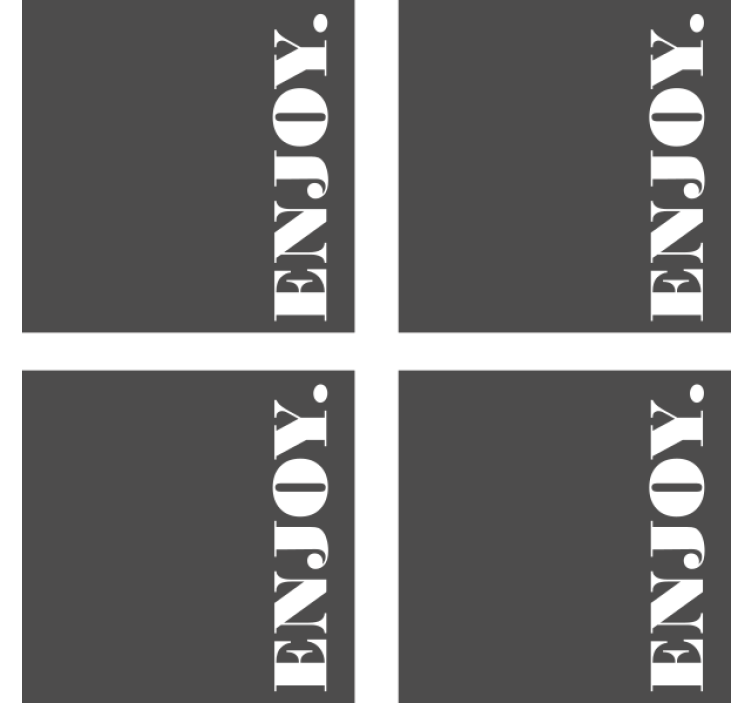 Dark gray textured beer mats enjoy - TenStickers