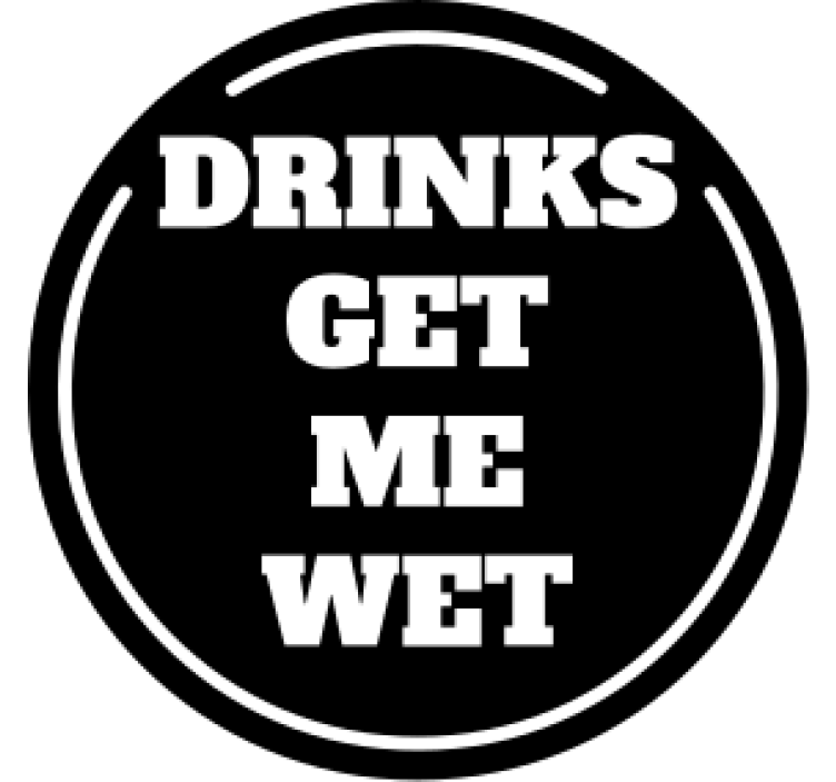 Beer mats with bold circular quote design - TenStickers