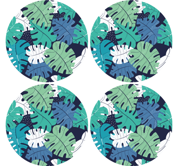Monstera leaves more coasters - TenStickers