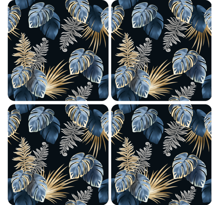 Coasters lush tropical foliage - TenStickers
