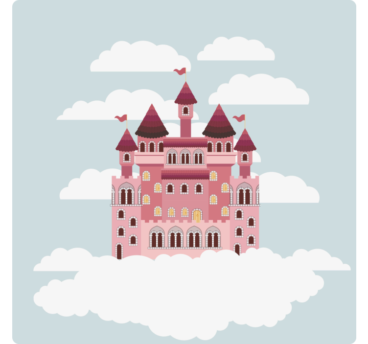 Geek coasters fairytale castle design - TenStickers