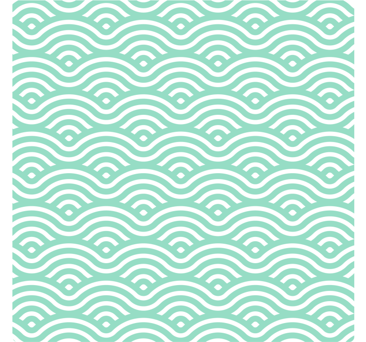 Wavy line pattern coasters - TenStickers