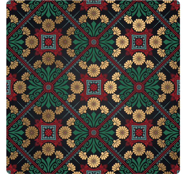 Floral patterned decorative coasters - TenStickers