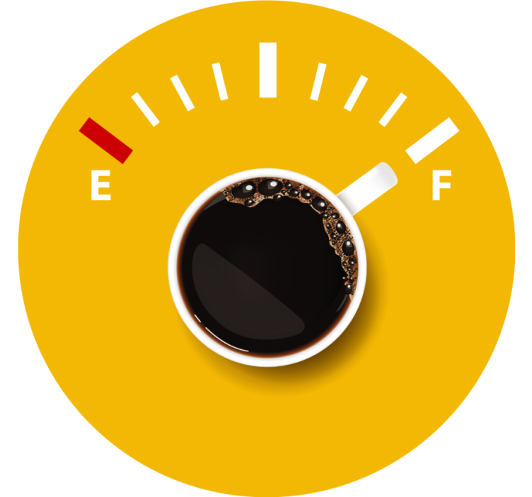 Personalisable coasters with coffee level indicator - TenStickers