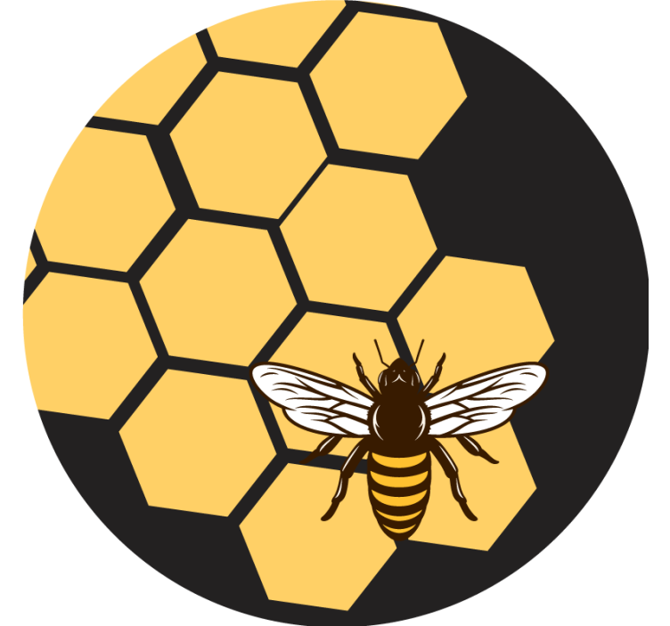 Bee and hive  more coasters - TenStickers