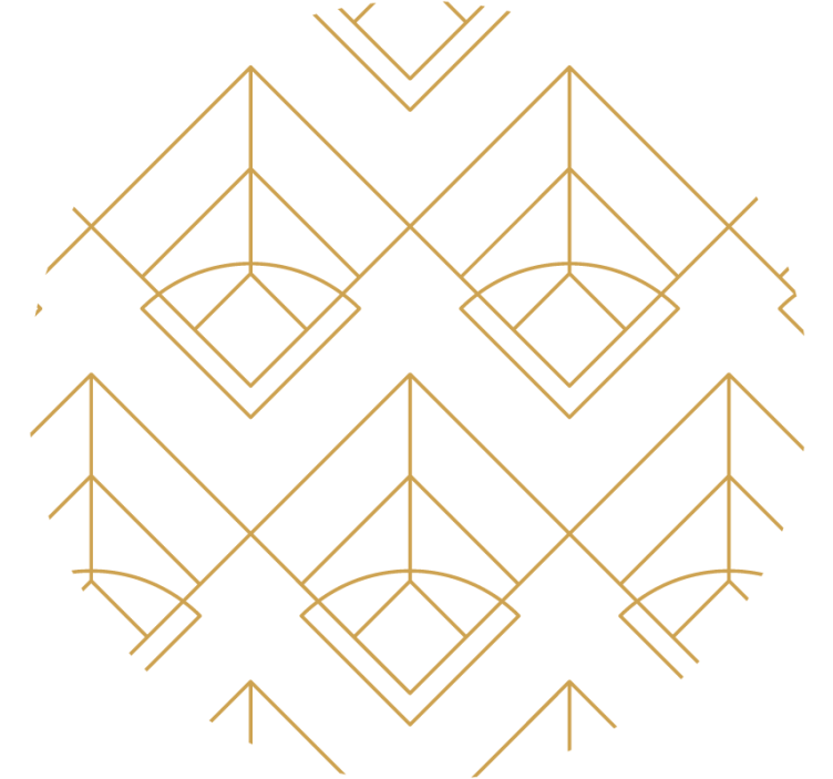 Coasters with geometric pattern design - TenStickers