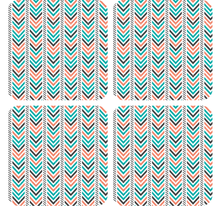 Chevron pattern coasters essentials - TenStickers