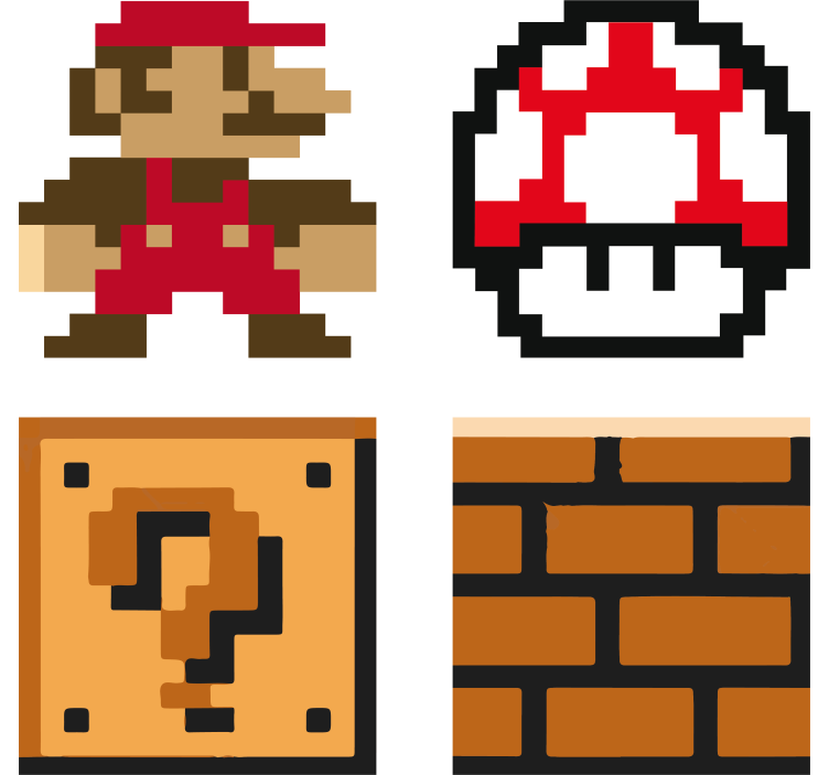 Super Mario themes geek coasters - TenStickers