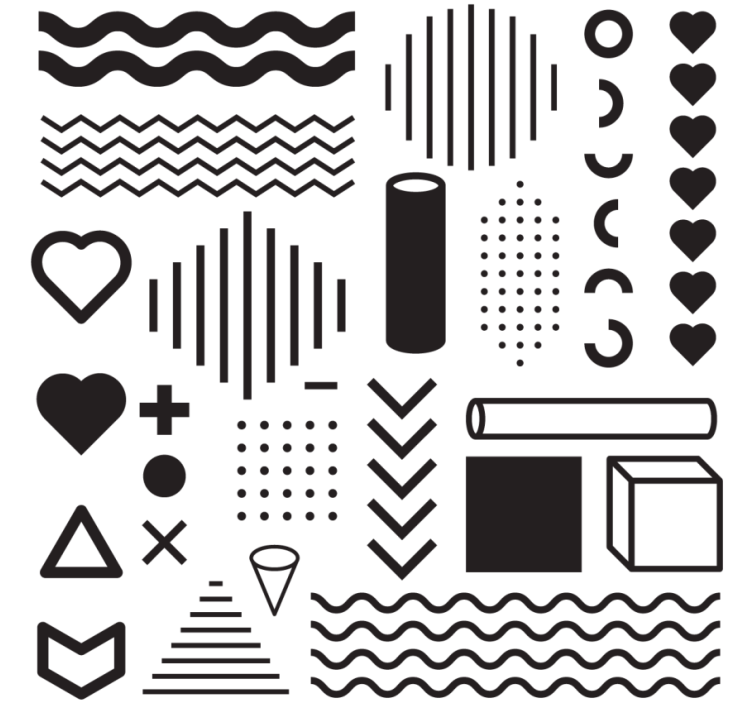 Coasters for geometric shape exploration - TenStickers