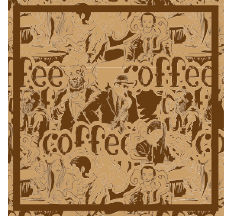 Vintage coffee characters coasters - TenStickers