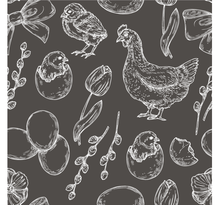 Spring chicken egg modern design modern coaster - TenStickers