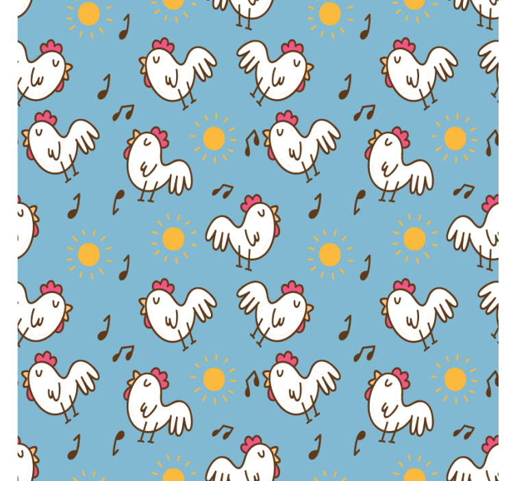Modern coasters cheerful chickens and sun - TenStickers