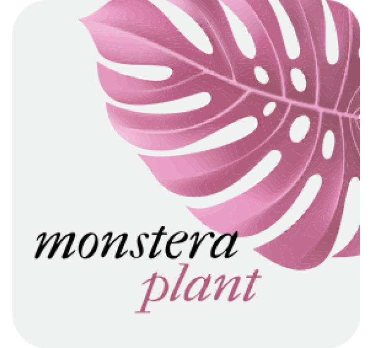 Personalisable coasters monstera leaf design - TenStickers