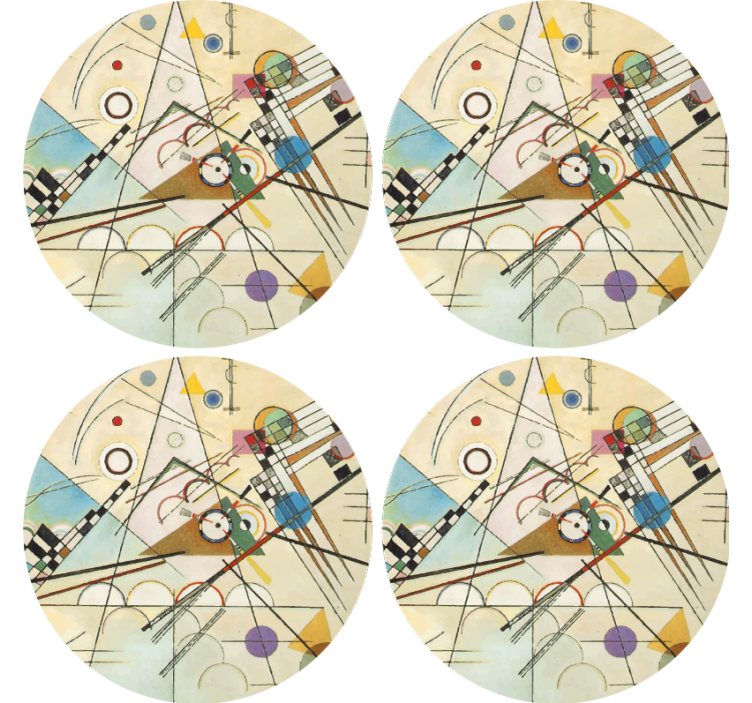 Coasters with geometric circular design - TenStickers