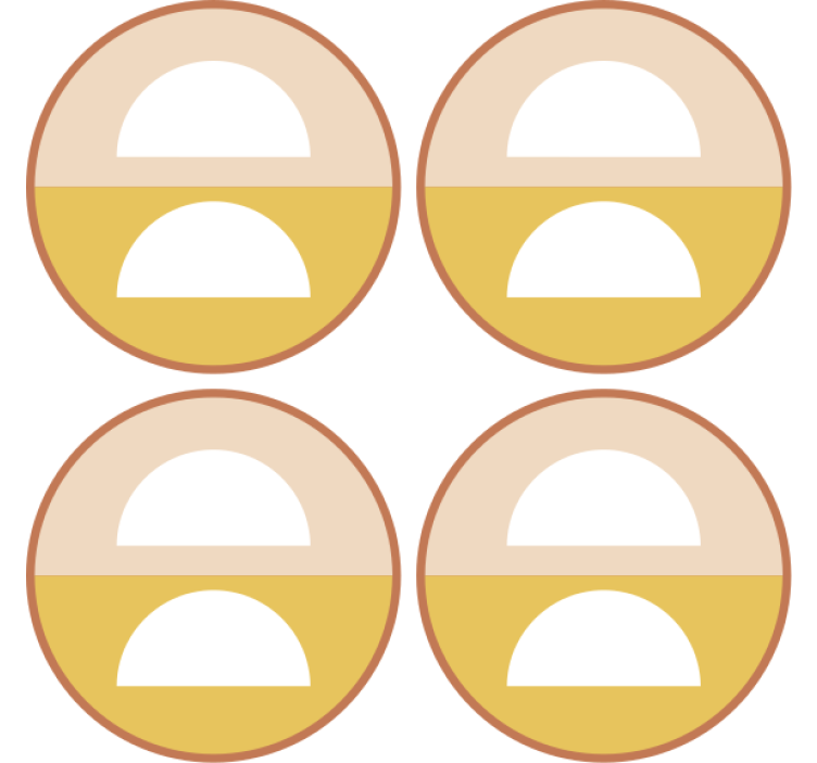 Geek coasters geometric semi-circles - TenStickers