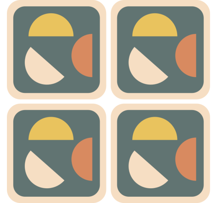 Geek coasters in geometric color shapes - TenStickers