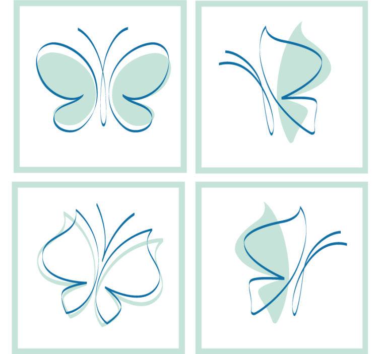 Elegant butterfly patterns coasters - TenStickers