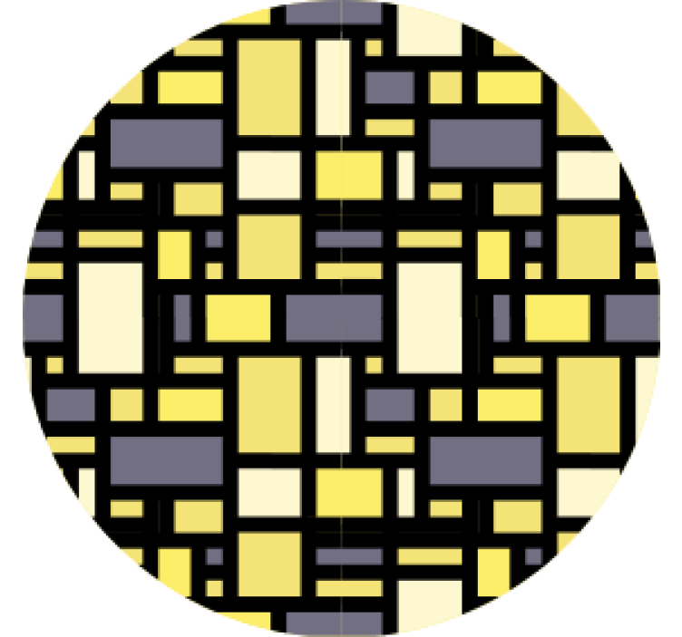 Coasters with geometric yellow and gray design - TenStickers