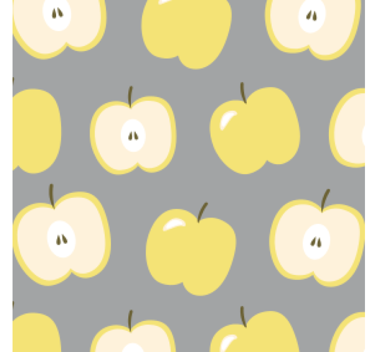 Geek coasters yellow apple design - TenStickers