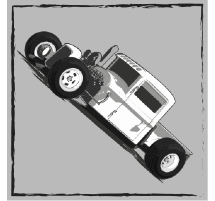 Geek coasters timeless hot rod illustration - TenStickers