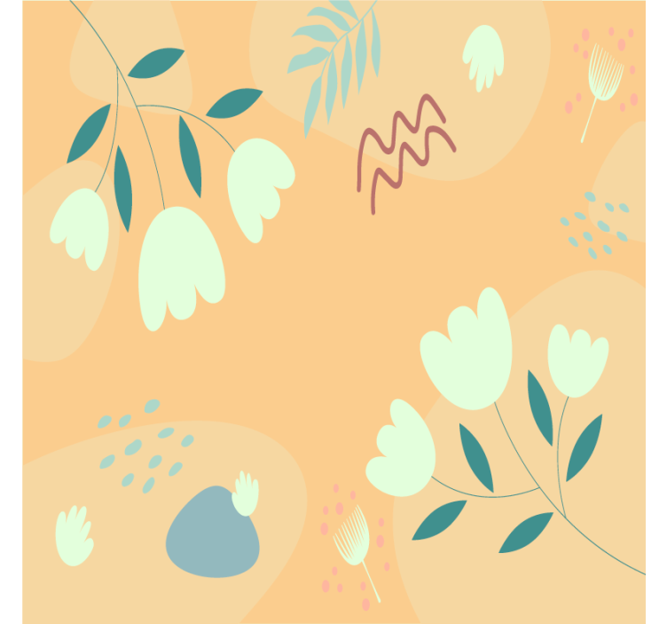 Modern coasters with floral minimalist designs - TenStickers