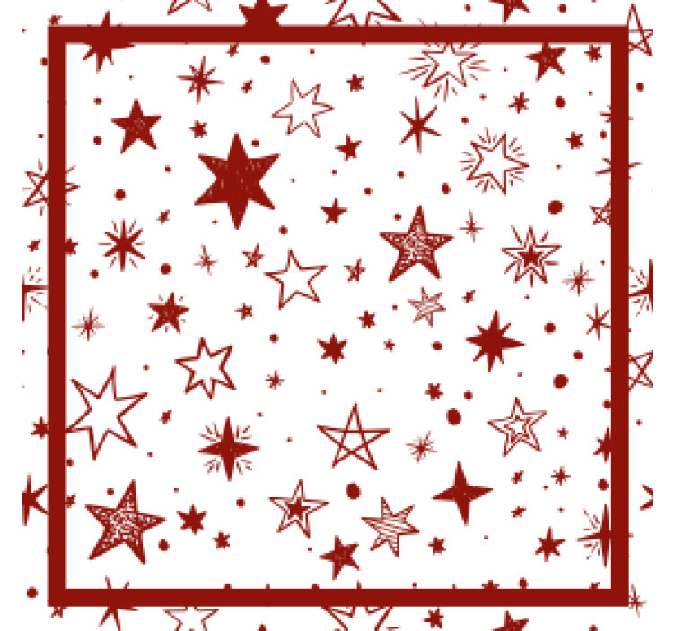 Christmas coaster with starry holiday design - TenStickers