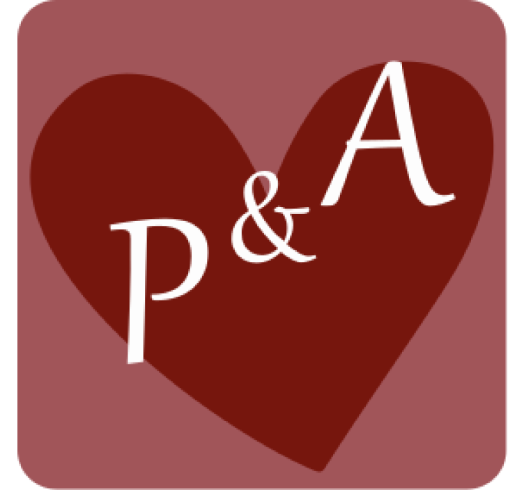 Fiancees initials on heart form wedding coaster - TenStickers