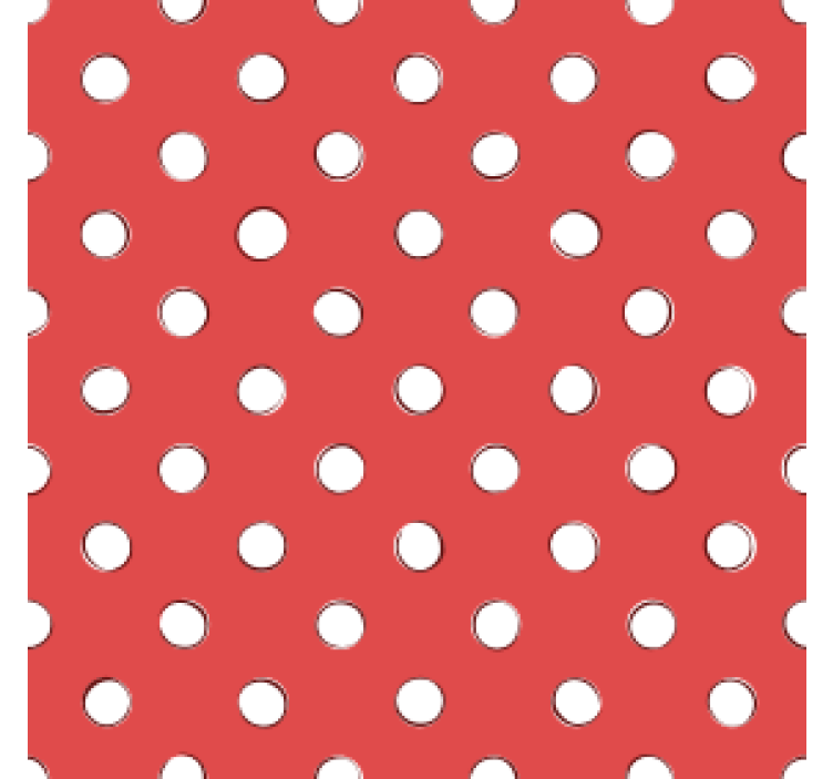 White and red polka dot vintage coaster - TenStickers