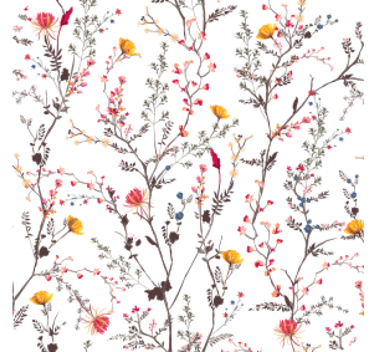 Floral branch pattern coasters - TenStickers