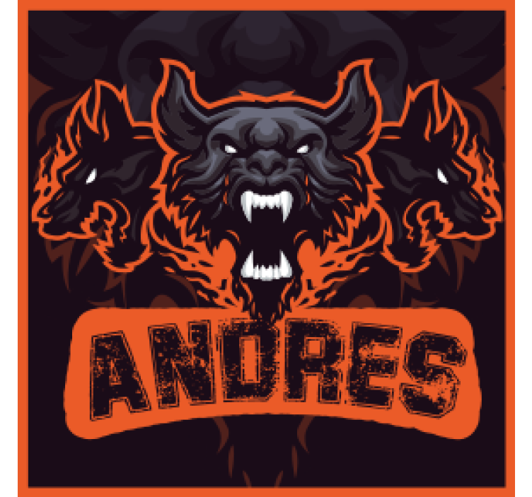 Cerberus personalized vinyl coasters - TenStickers