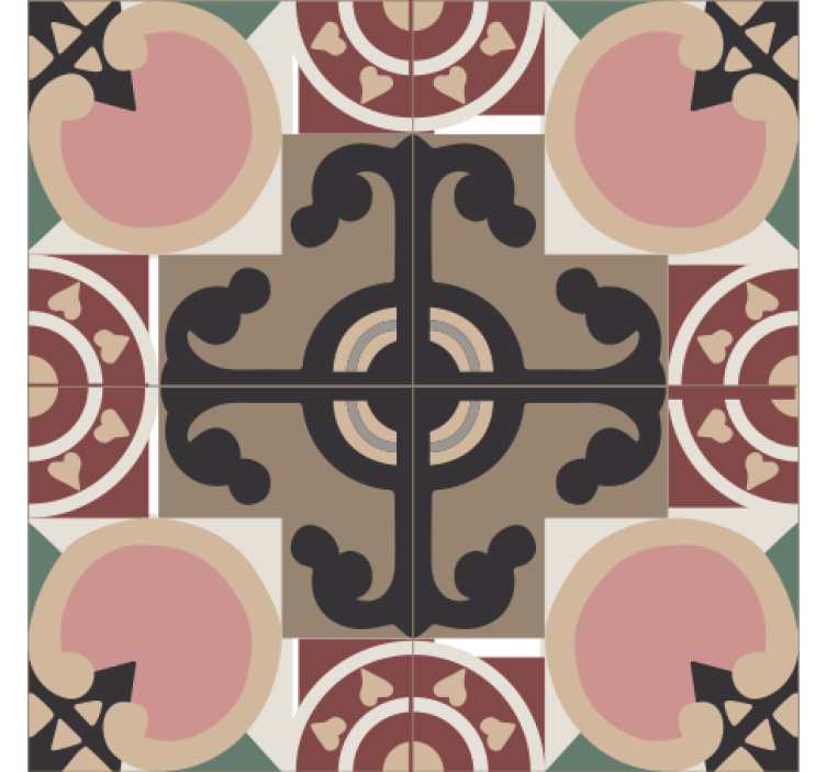 Tile coasters with intricate geometric designs - TenStickers