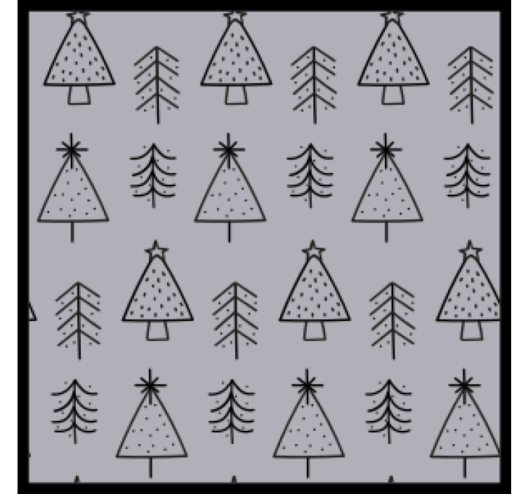 Christmas coaster with stylized tree designs - TenStickers