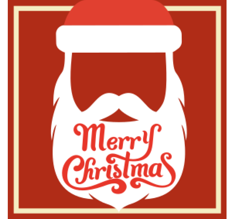 Christmas coaster santa claus design - TenStickers