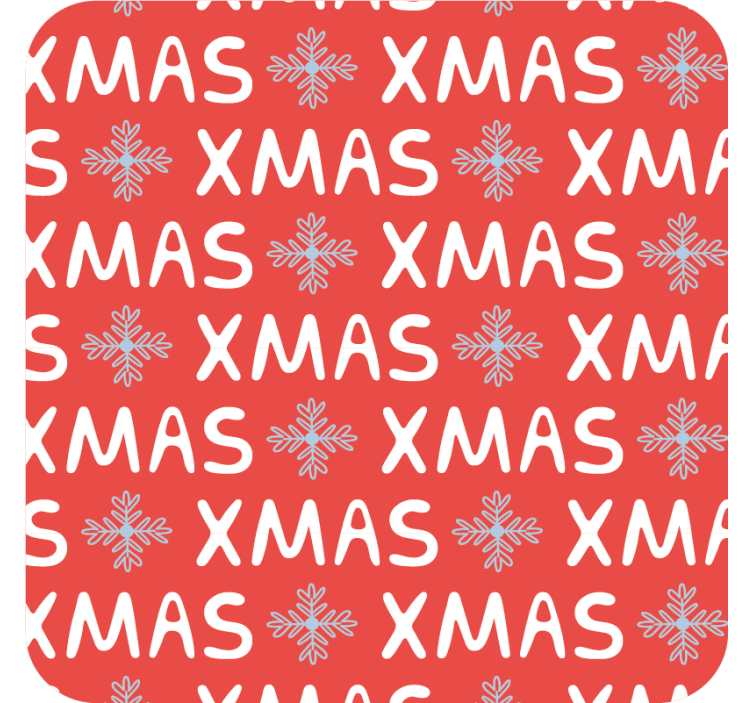 Christmas coaster with festive christmas pattern - TenStickers