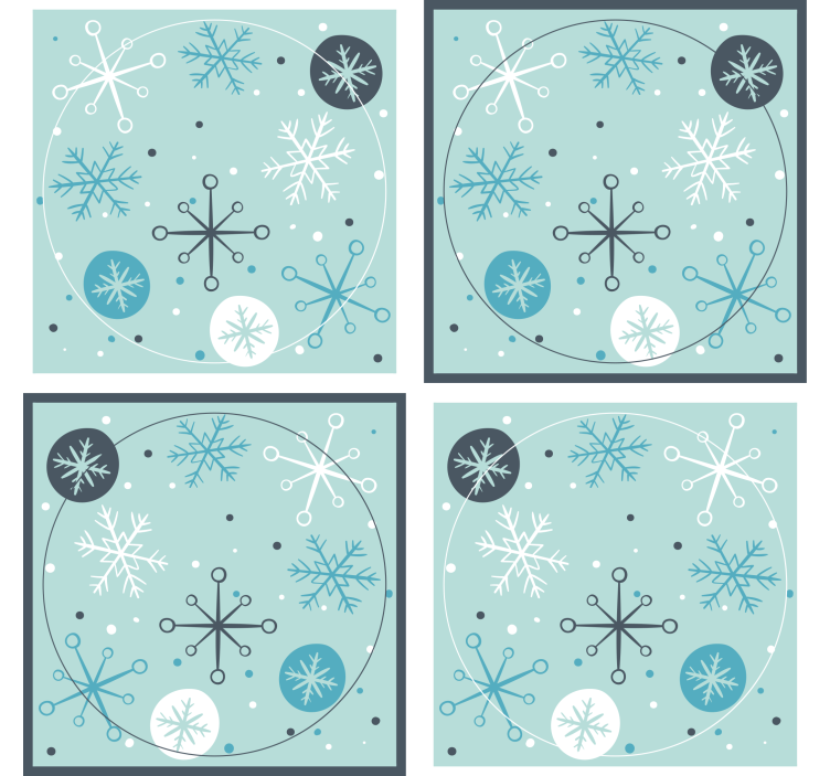 Christmas coaster snowflake patterns set - TenStickers