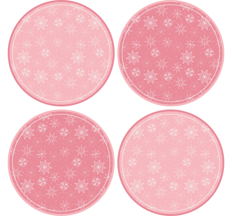 Christmas coaster snowflake design set - TenStickers