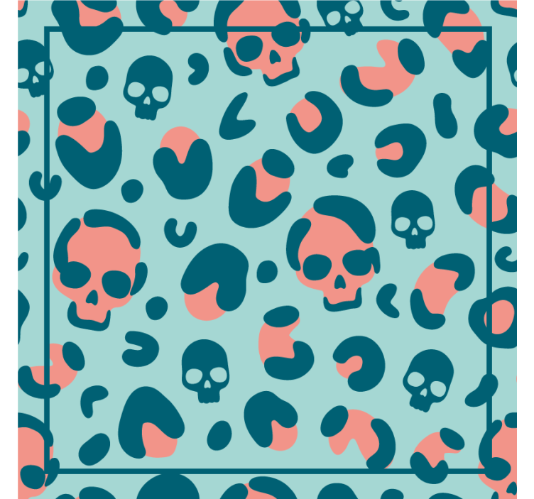 Geek coasters skull patterned geometry - TenStickers