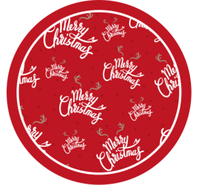 Merry christmas reindeer christmas coaster - TenStickers