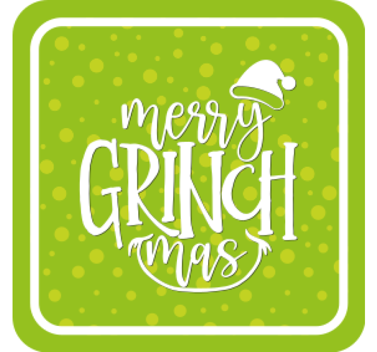 Merry grinchmas original christmas coaster - TenStickers