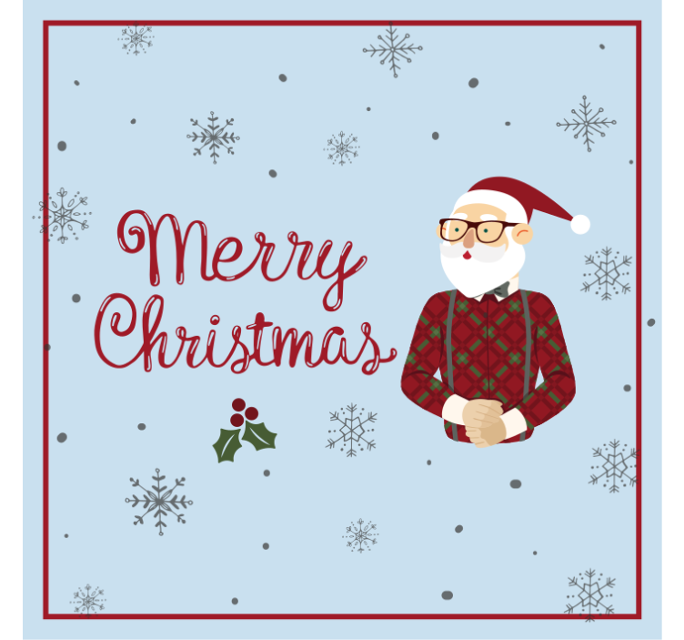 Happy hipster christmas christmas coaster - TenStickers