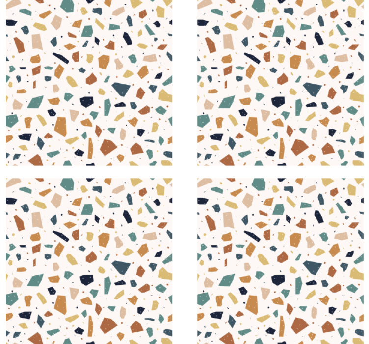 Warm colored terrazzo pattern more coasters - TenStickers