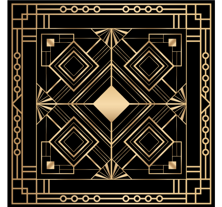 Coasters with geometric pattern and gold accents - TenStickers
